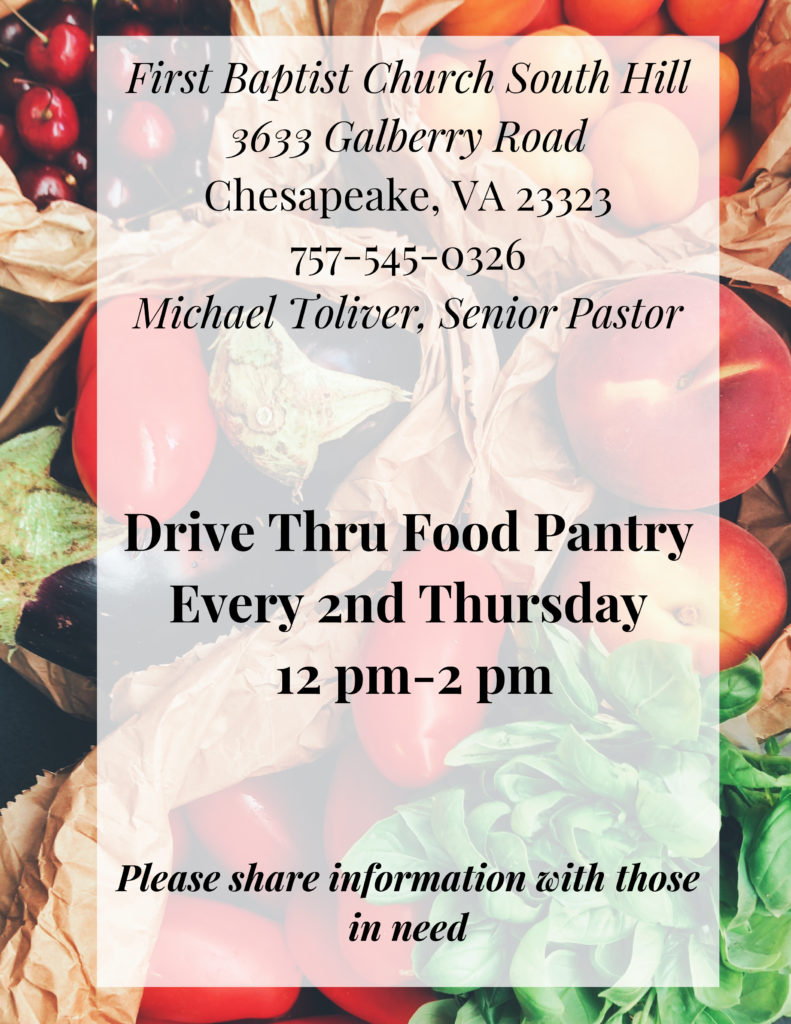 Food Pantry | First Baptist Church South Hill